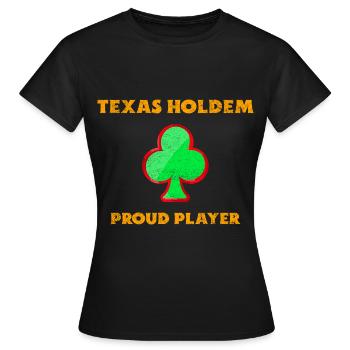 Texas Holdem Poker - Funny Poker, Texas Holdem - Frauen T-Shirt - Schwarz - Vorne - AI Model Female 172 dark (172cm)