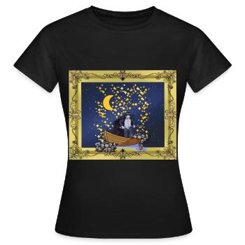 Starry Sky Fantasy Warrior Mystiquement Magique - T-shirt Femme - noir - Devant - AI Model Female 172 dark (172cm)