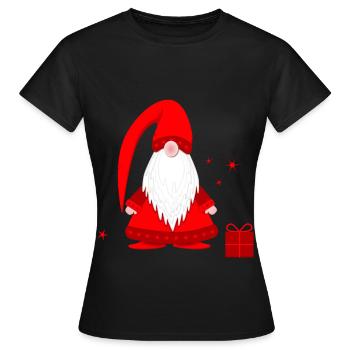Wichtel wichteln Wichtelgeschenk Weihnachten - Frauen T-Shirt - Schwarz - Vorne - AI Model Female 172 dark (172cm)