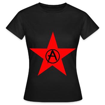 antifa - Women's T-Shirt - black - Front - AI Model Female 172 dark (172cm)