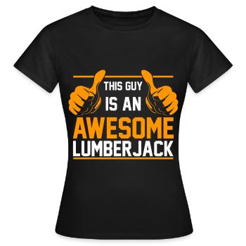 Bûcheron bûcheron - T-shirt Femme - noir - Devant - AI Model Female 172 dark (172cm)