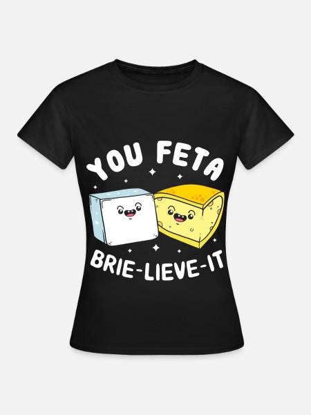 Käse Feta Käse - Frauen T-Shirt - Schwarz