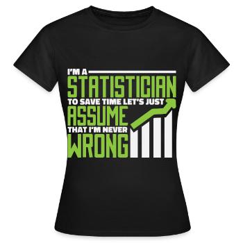 Statistiker - Frauen T-Shirt - Schwarz - Vorne - AI Model Female 172 dark (172cm)