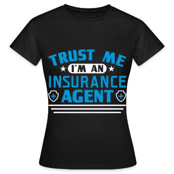 Vendeur d’assurance Agent d’assurance - T-shirt Femme - noir - Devant - AI Model Female 172 dark (172cm)