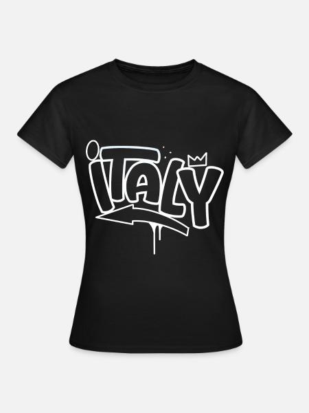 Italy Graffiti - Frauen T-Shirt - Schwarz