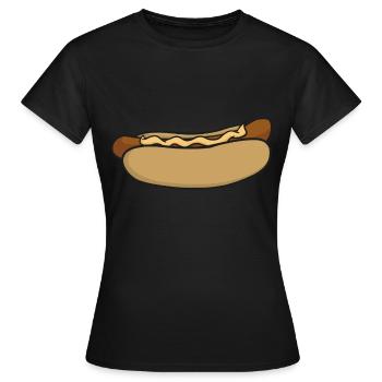 Hot dog - Women's T-Shirt - black - Front - AI Model Female 172 dark (172cm)