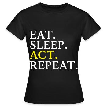 Acteurs Acteurs Acteurs - T-shirt Femme - noir - Devant - AI Model Female 172 dark (172cm)