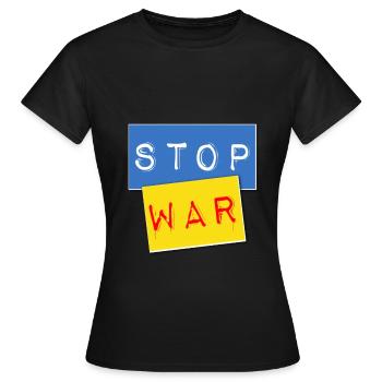 Stop was - Women's T-Shirt - black - Front - AI Model Female 172 dark (172cm)