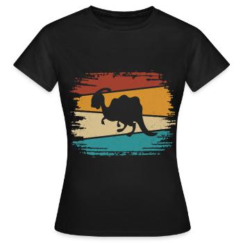 Dino Dinosaures - T-shirt Femme - noir - Devant - AI Model Female 172 dark (172cm)