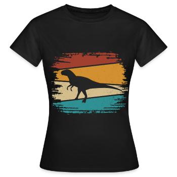 Velociraptor Dino Dinosaurs - Women's T-Shirt - black - Front - AI Model Female 172 dark (172cm)