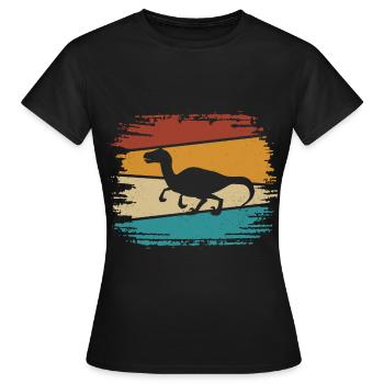 Vélociraptor - T-shirt Femme - noir - Devant - AI Model Female 172 dark (172cm)