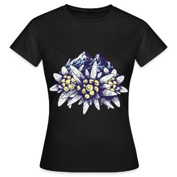 Alps Mountains Mountains Mountaineers Mountain Sports Alm Mountain - Women's T-Shirt - black - Front - AI Model Female 172 dark (172cm)