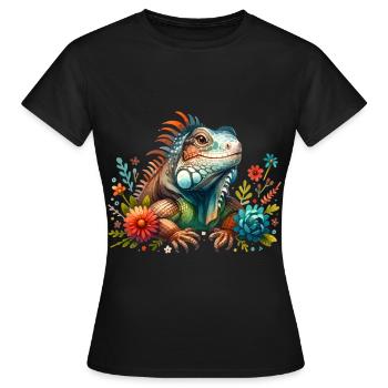 Iguane - T-shirt Femme - noir - Devant - AI Model Female 172 dark (172cm)