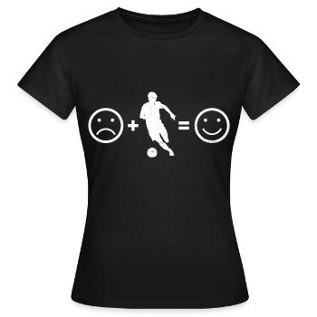 Soccer Fussball Fussballspielen Fussballspiel - Frauen T-Shirt - Schwarz - Vorne - AI Model Female 172 dark (172cm)