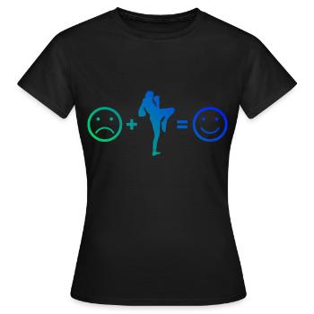 Boxe Thaï Femmes Boxe Thaï Muay Thaï Boxeur Thaï - T-shirt Femme - noir - Devant - AI Model Female 172 dark (172cm)