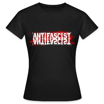 Antifaschistisch Gegen Bevormundung - Frauen T-Shirt - Schwarz - Vorne - AI Model Female 172 dark (172cm)