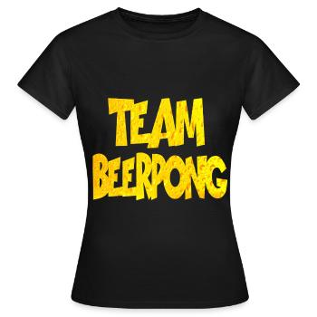 Beerpong - Frauen T-Shirt - Schwarz - Vorne - AI Model Female 172 dark (172cm)