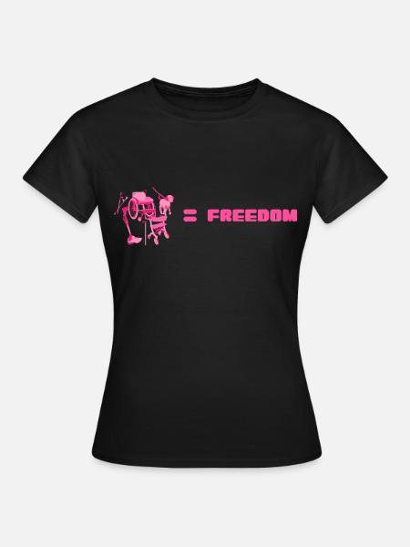 Mobility Aids = Freedom - Frauen T-Shirt - Schwarz