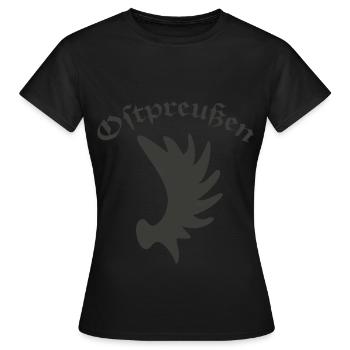 Alte Heimat Ostpreussen Elchschaufel Symbol 1 - Women's T-Shirt - black - Front - AI Model Female 172 dark (172cm)