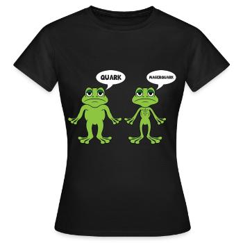 Quark Magerquark - lustige Frosch Grafik - Frauen T-Shirt - Schwarz - Vorne - AI Model Female 172 dark (172cm)