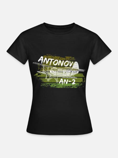 Antonov AN-2 Flugzeug Doppeldecker AN-2 - Frauen T-Shirt - Schwarz