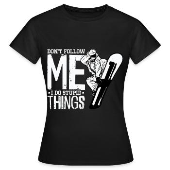 Snowboard Snowboard Vacances Snowboard Snowboarder - T-shirt Femme - noir - Devant - AI Model Female 172 dark (172cm)