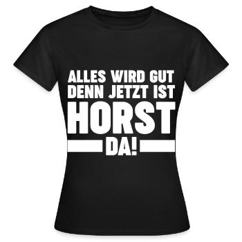 Horst - Frauen T-Shirt - Schwarz - Vorne - AI Model Female 172 dark (172cm)