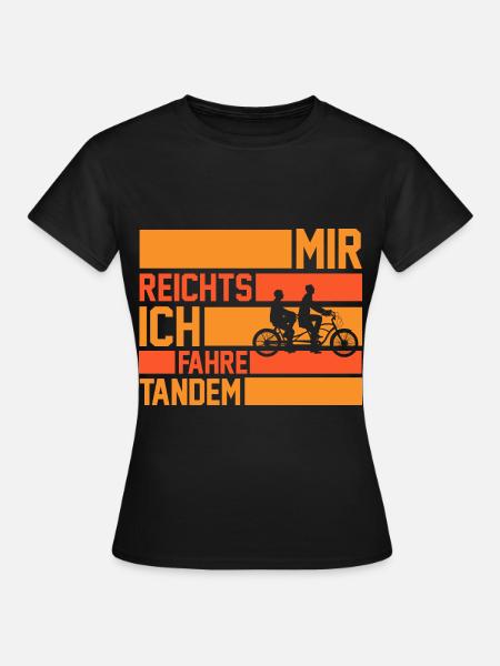 Fahrrad Radfahrer Tandem - Frauen T-Shirt - Schwarz