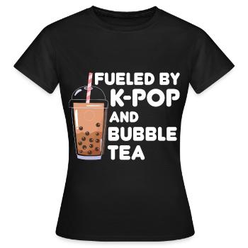 Kpop Bubbletea K-Pop Korea Südkorea Seoul Geschenk - Frauen T-Shirt - Schwarz - Vorne - AI Model Female 172 dark (172cm)