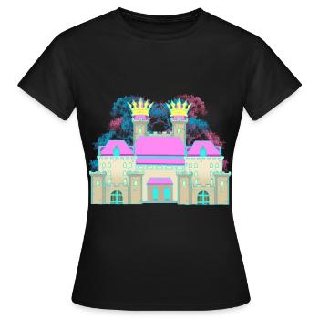 Château Château Couronne Forteresse Chevalier Roi - T-shirt Femme - noir - Devant - AI Model Female 172 dark (172cm)