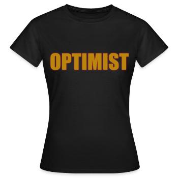 OPTIMIST - Frauen T-Shirt - Schwarz - Vorne - AI Model Female 172 dark (172cm)