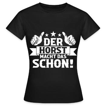 Horst - Frauen T-Shirt - Schwarz - Vorne - AI Model Female 172 dark (172cm)