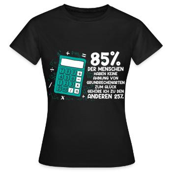 Mathe Mathematik Lehrer Rechner - Frauen T-Shirt - Schwarz - Vorne - AI Model Female 172 dark (172cm)