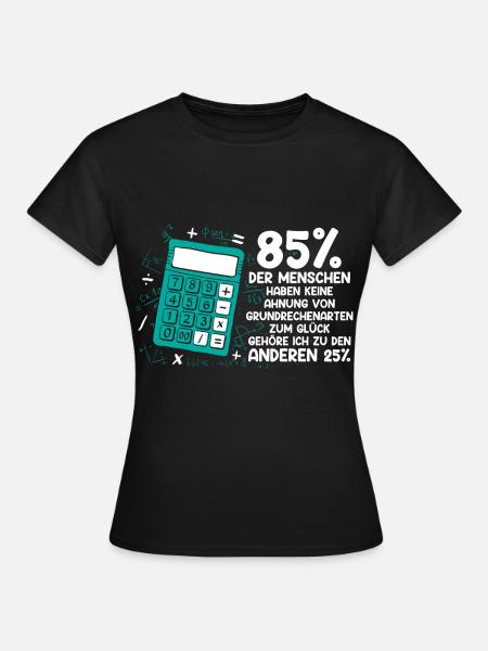 Mathe Mathematik Lehrer Rechner - Frauen T-Shirt - Schwarz