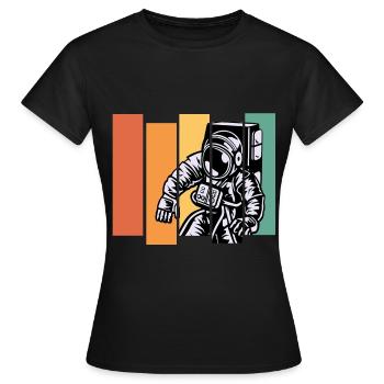 Astronaut Raumfahrt - Frauen T-Shirt - Schwarz - Vorne - AI Model Female 172 dark (172cm)