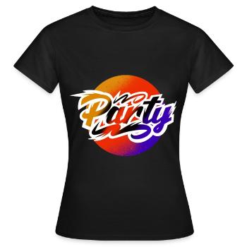 Party - Frauen T-Shirt - Schwarz - Vorne - AI Model Female 172 dark (172cm)