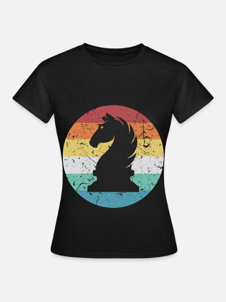 Schach Springer - Frauen T-Shirt - Schwarz