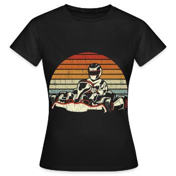 GoKart Vintage Hippodrome Go Kart - T-shirt Femme - noir - Devant - AI Model Female 172 dark (172cm)