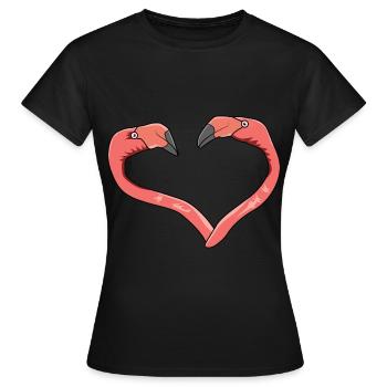 Flamingo Pink Flamingo Flamingo Flamingo Cadeau - T-shirt Femme - noir - Devant - AI Model Female 172 dark (172cm)