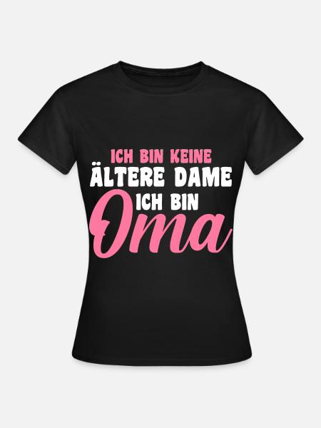 Großmutter Großmama Omi Oma - Frauen T-Shirt - Schwarz