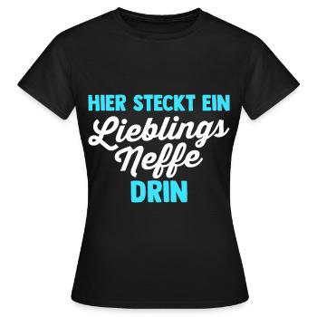 Neffe - Frauen T-Shirt - Schwarz - Vorne - AI Model Female 172 dark (172cm)