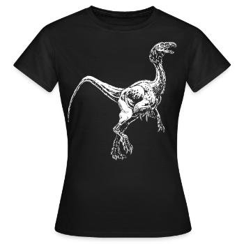 Dinosaur dino falcarius utahens primeval gift - Women's T-Shirt - black - Front - AI Model Female 172 dark (172cm)