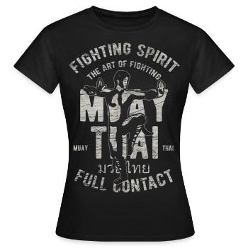 Muay Thai arts martiaux Thai boxe cadeau - T-shirt Femme - noir - Devant - AI Model Female 172 dark (172cm)