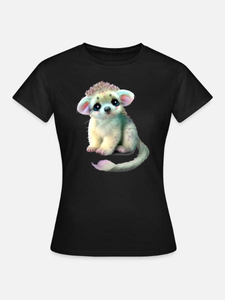 Kuscheln Baby Tier - Frauen T-Shirt - Schwarz