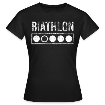 Biathlon cible de biathlon - T-shirt Femme - noir - Devant - AI Model Female 172 dark (172cm)