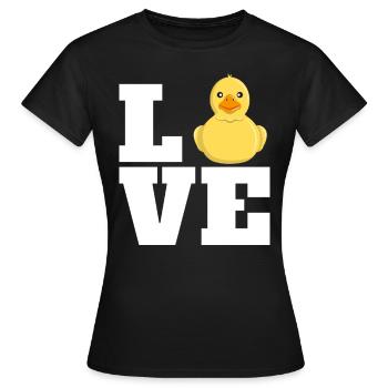 Amour canard de bain Amoureux de canards - T-shirt Femme - noir - Devant - AI Model Female 172 dark (172cm)