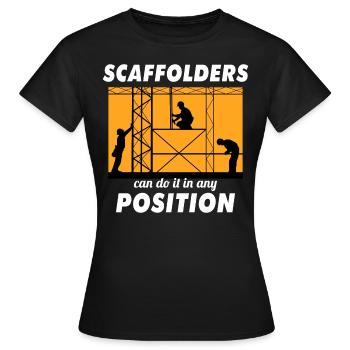 Scaffolder Scaffold Builder Scaffolding Platform - Women's T-Shirt - black - Front - AI Model Female 172 dark (172cm)