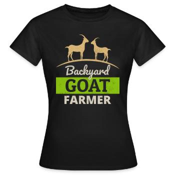 Hinterhof Ziege Züchter Tierhaltung Farm Lustig - Frauen T-Shirt - Schwarz - Vorne - AI Model Female 172 dark (172cm)