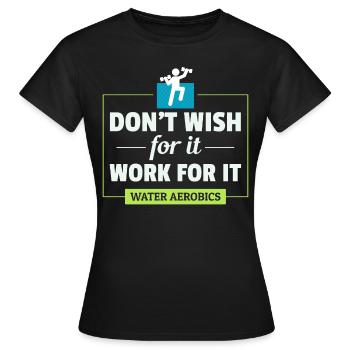 Wassergymnastik Aquatische Fitness Aqua Exercise - Frauen T-Shirt - Schwarz - Vorne - AI Model Female 172 dark (172cm)
