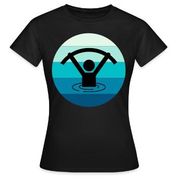 Aquagym Aquagym Fitness aquatique Piscine - T-shirt Femme - noir - Devant - AI Model Female 172 dark (172cm)